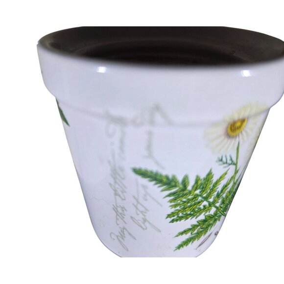 History & Heraldry Ruth Name Flower Ceramic candle White Nature gift - Picture 3 of 7